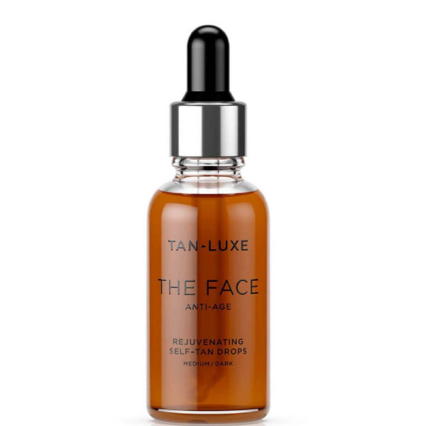 Tan-Luxe The Face pretnovecošanās pašiedeguma pilieni vidēji/tumši, 30 ml, nobriedušai sejas ādai