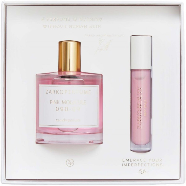 Komplekts Zarkoperfume Pretty in Pink Molecule, komplektā ietilpst: nišas smaržas Pink Molecule, 100 ml un lūpu spīdums, 5,5 ml