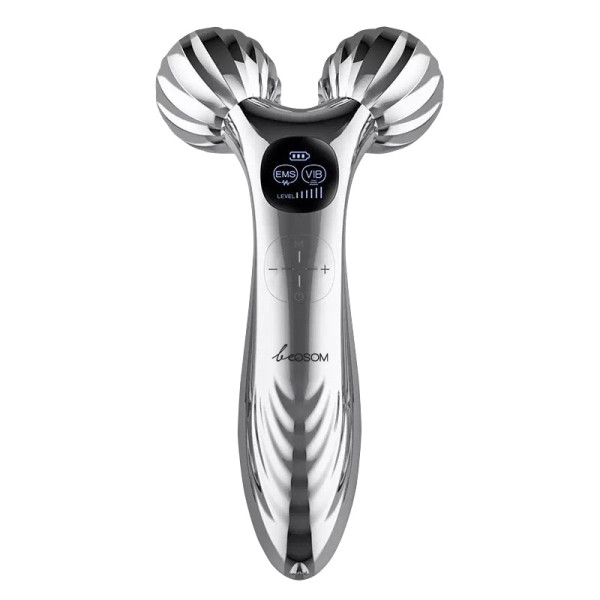 Be Osom Face Roller Massager Sudraba vibrējošs sejas un ķermeņa masētājs, uzlādējams