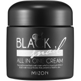 Daudzfunkcionāls sejas krēms Mizon Black Snail Viss vienā krēms ar melnā gliemeža ekstraktu, 75 ml