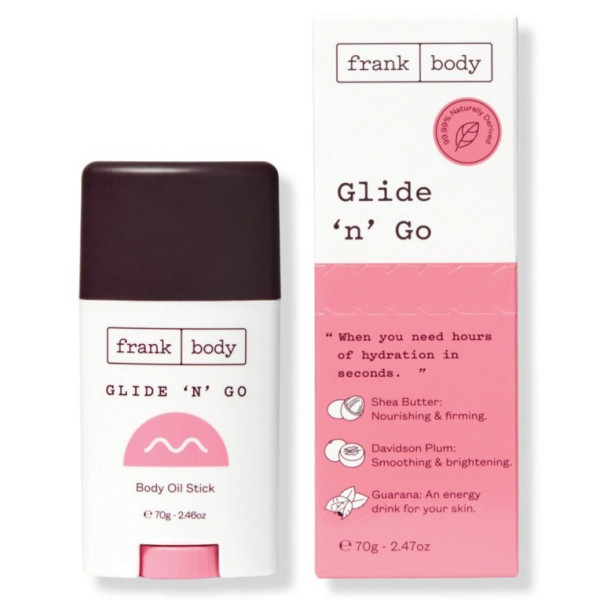 Frank Body Glide 'N' Go Body Oil Stick zīmuļu ķermeņa balzams, 70 g