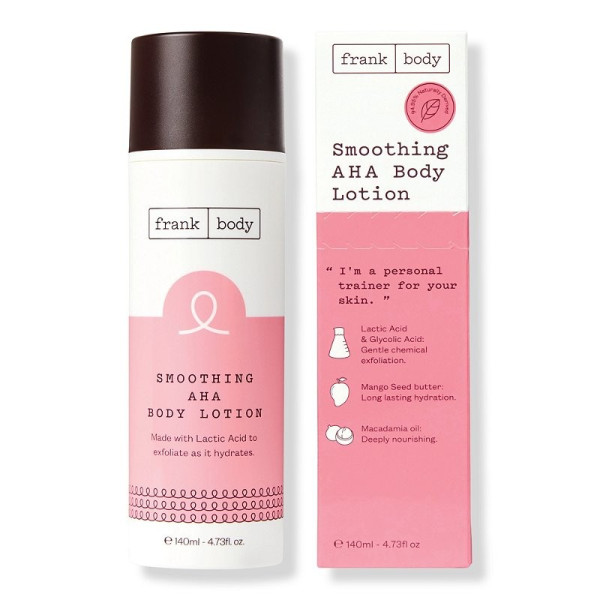 Frank Body Smoothing AHA Body Lotion ķermeņa losjons ar AHA skābi, 140 ml