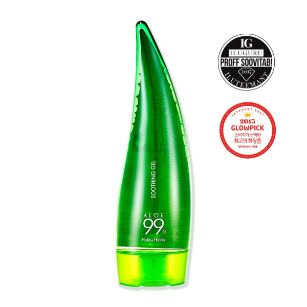 Holika Holika Aloe 99% Soothing Gel nomierinošs alvejas želeja ķermenim un sejai, 250 ml