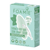 Cietais ķermeņa mazgāšanas līdzeklis Foamie 2 in 1 Body Bar Mint To Be Fresh, mitrinošs, ar piparmētru eļļu un zaļo tēju