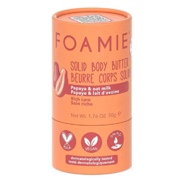 Foamie Solid Body Butter Oat To Be Smooth, ar papaiju un auzu pienu