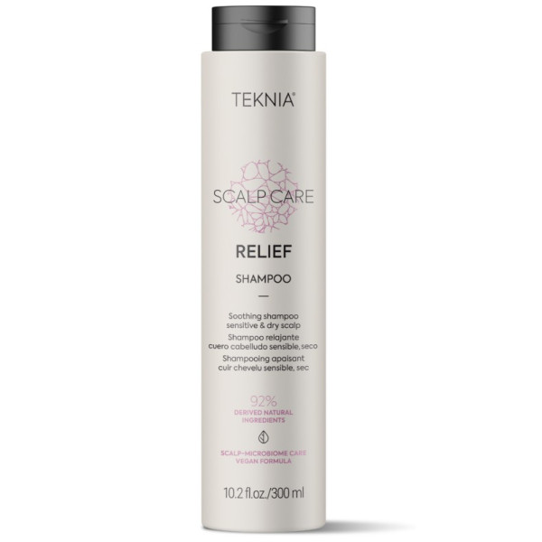 Lakme Teknia Scalp Care Relief šampūns, nesatur sulfātus, jutīgai un sausai galvas ādai, 300 ml