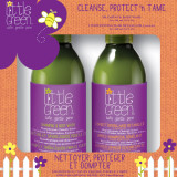 Little Green Cleanse, Protect'n Tame matu kopšanas komplekts bērniem: šampūns-ķermeņa mazgāšanas līdzeklis, 240 ml un atšķetināšanas līdzeklis, 240 ml