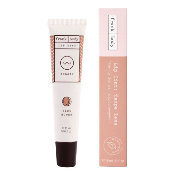 Lūpu balzāms Frank Body Lip Tint Taupe - mazāk, ar toni, lanolīns, kokosriekstu eļļa, 15 ml