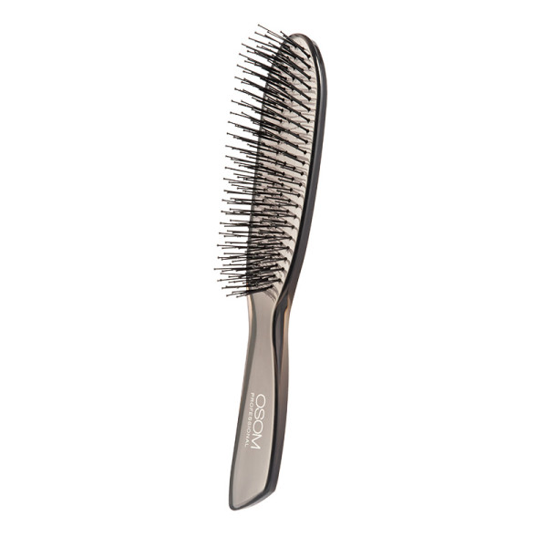 OSOM Professional Scalp & Detangling Brush OSOM01861 matu suka matu atšķetināšanai, 21 cm, caurspīdīga melna