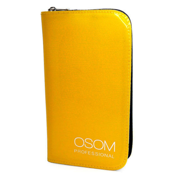 Osom Professional Yellow Scissor Case OSOMCASEYE maciņš šķērēm, dzeltenā krāsā, 2 šķēres un ķemme