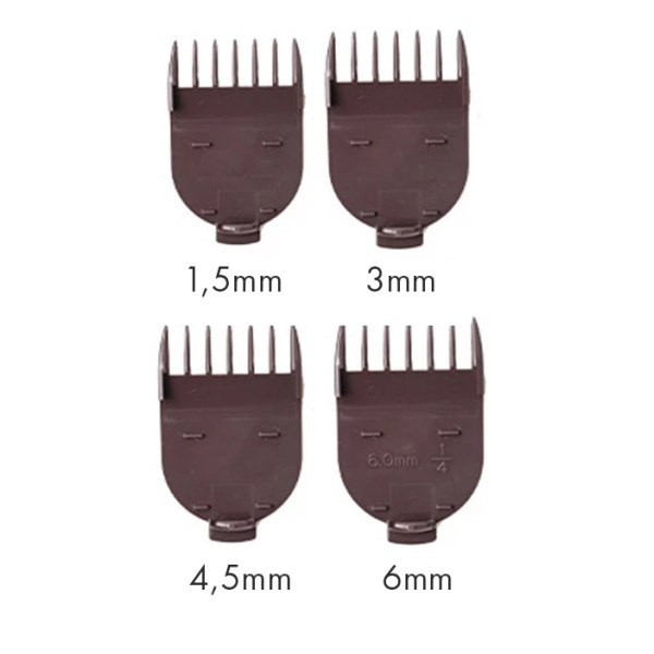 Papildu ķemmes OSOM Professional Hair Trimmer Comb HTCHC338, 1,5 mm, 3 mm, 4,5 mm, 6 mm