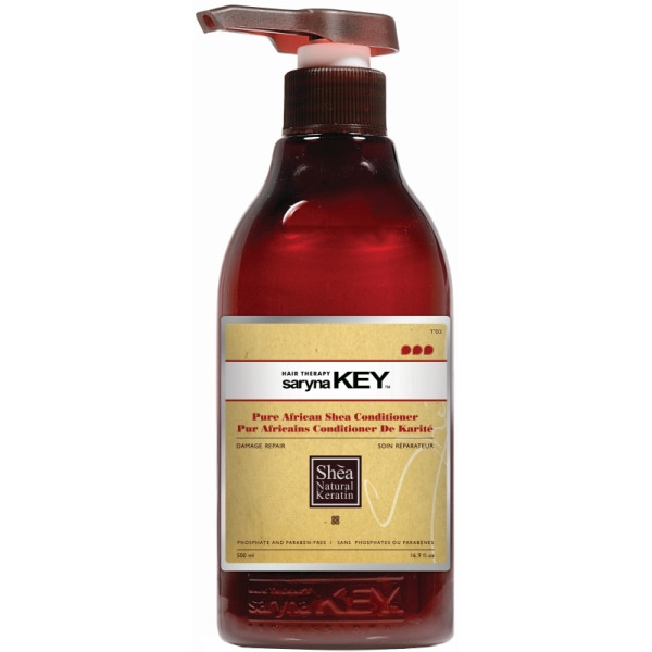 Matu kondicionieris Saryna KEY Damage Repair Pure African Shea kondicionieris, ar šī sviestu, atjaunojošs, bojātiem matiem, 500 ml