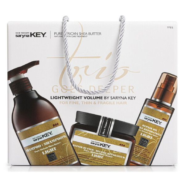 Matu kopšanas komplekts Saryna KEY Trio Goes Deeper Damage Light Set, neapsver matus: maska, 500 ml, šampūns, 500 ml, matu eļļa, 105 ml