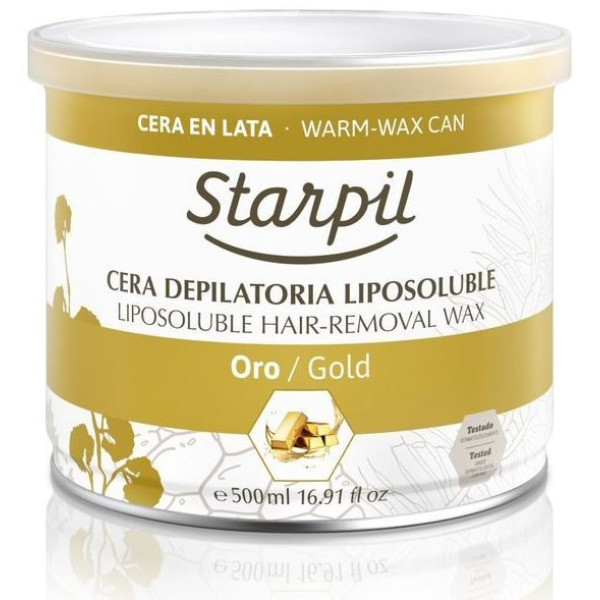 Silts depilācijas vasks Starpil, dabīgs - ar zelta daļiņām, 500 ml