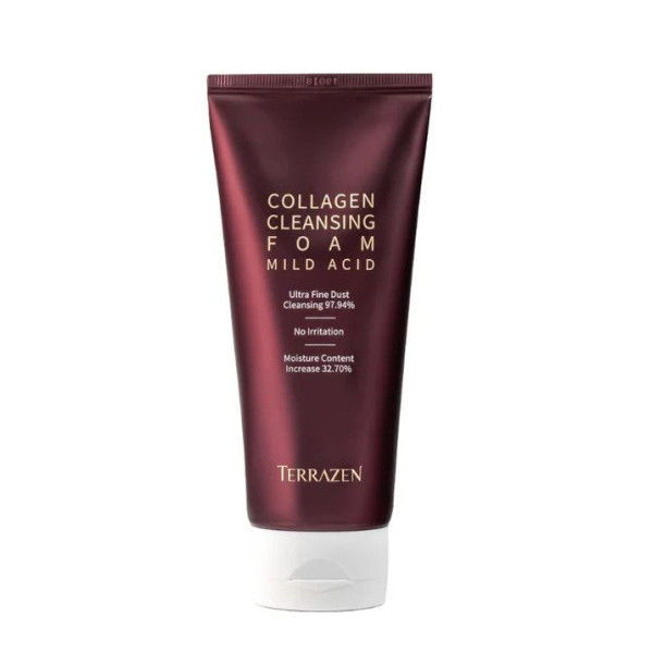 Terrazen Collagen Cleansing Foam Mild Acid sejas tīrīšanas līdzeklis ar kolagēnu jutīgai sejas ādai, 140 ml