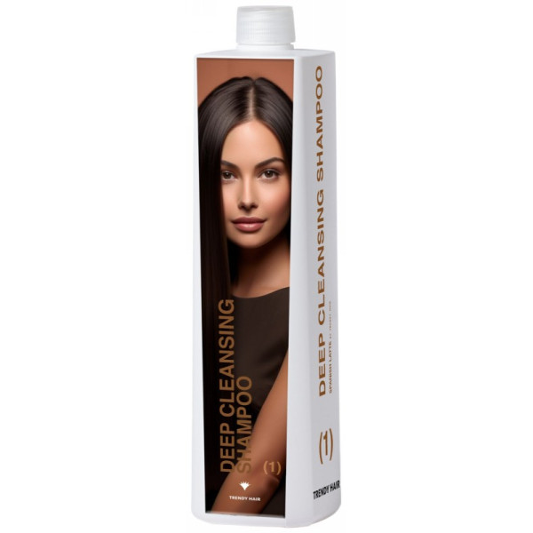 Trendy Hair SPANISH LATTE dziļi attīrošs šampūns, attīrošs, stiprinošs šampūns matiem, 1000 ml