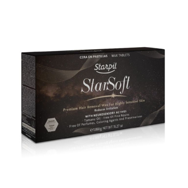 Zemas temperatūras kūstošs vasks depilācijai Starpil StarSoft Wax Tablets, īpaši jutīgai ādai, 1 kg