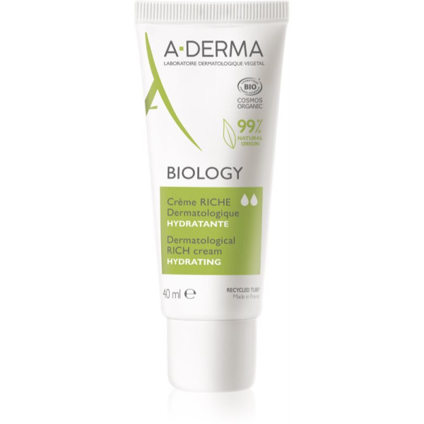 A Derma Biology Rich Moisturizing Cream dermatoloģisks mitrinošs sejas krēms, 40 ml