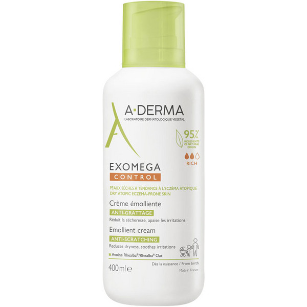 A Derma Exomega Control Emollient Cream sejas un ķermeņa krēms sausai ādai, 400 ml