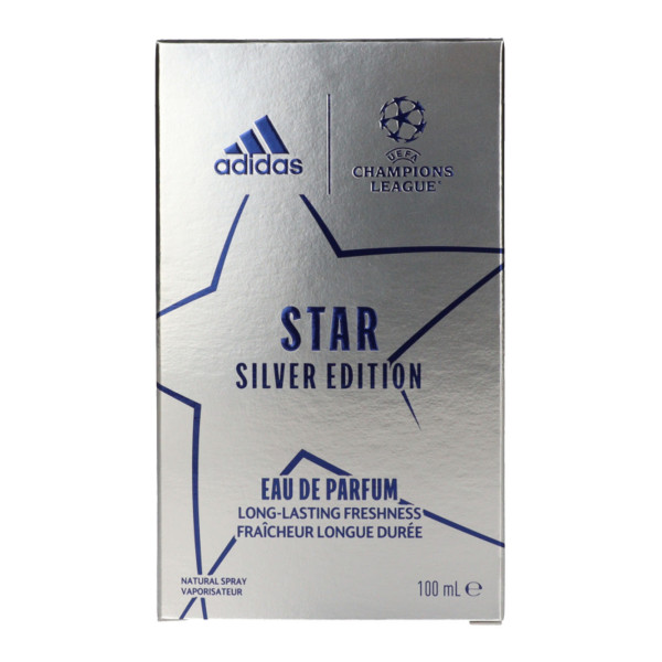 Adidas UEFA Čempionu līgas Star Silver Edition EDP smaržūdens vīriešiem, 100 ml