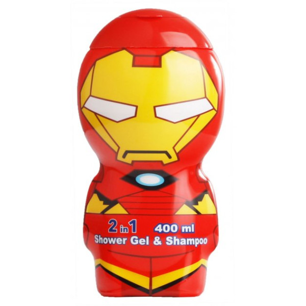 Air Val Marvel Iron Man Gel & Shampoo 2in1 šampūns-dušas želeja bērniem, 400 ml