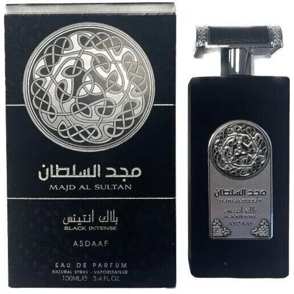 Asdaaf Majd Al Sultan Black Intense EDP parfimērijas ūdens vīriešiem, 100 ml