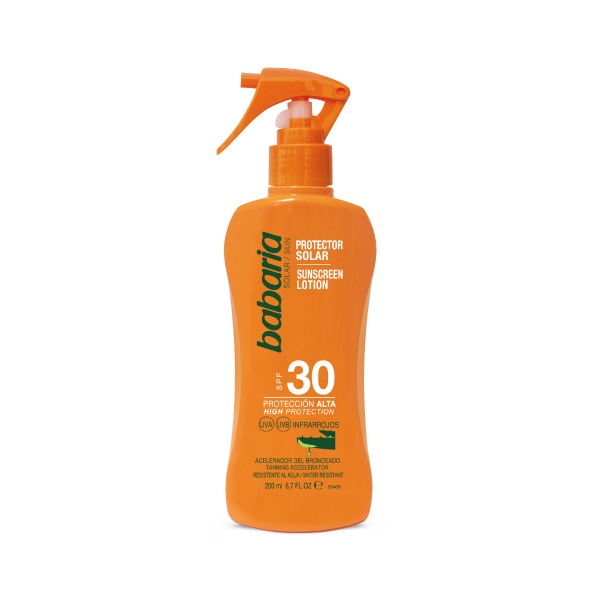 Babaria Sunscreen Spray SPF 30 aizsargājošs saules aerosols, 200 ml