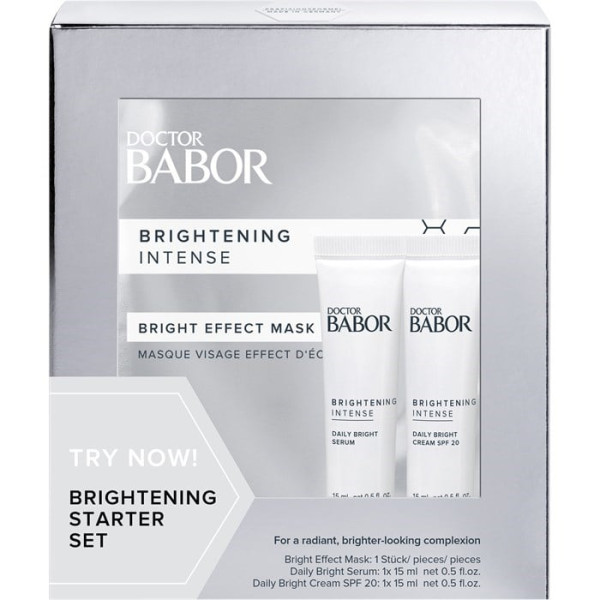 Babor Brightening Intense Starter Set sejas kopšanas komplekts (serums, 15 ml + sejas krēms, 15 ml + sejas maska, 1 gab.)