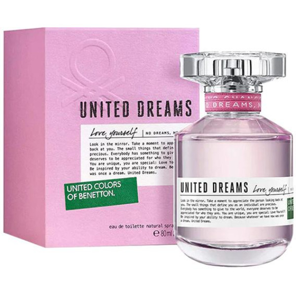 Benetton United Dreams Love Yourself EDT tualetes ūdens ūdens sievietēm, 80 ml