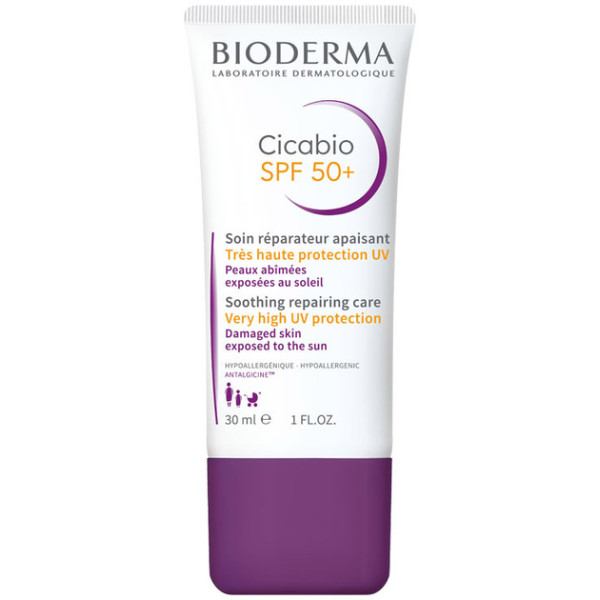 Bioderma Cicabio SPF50+ ādas atjaunošanas krēms ar saules aizsardzību, 30 ml