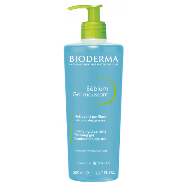 Bioderma Sébium Foaming Gel Moussant maigi attīrošs mazgāšanas līdzeklis, 500 ml