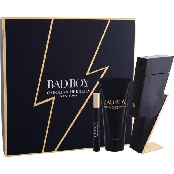 Carolina Herrera Bad Boy tualetes ūdens komplekts vīriešiem (Edt 100 ml + dušas želeja 100 ml + Edt 10 ml)