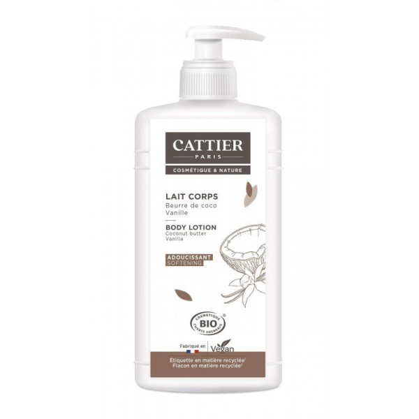 Cattier Coconut Vanilla Softening Body Milk ķermeņa pieniņš, 500 ml