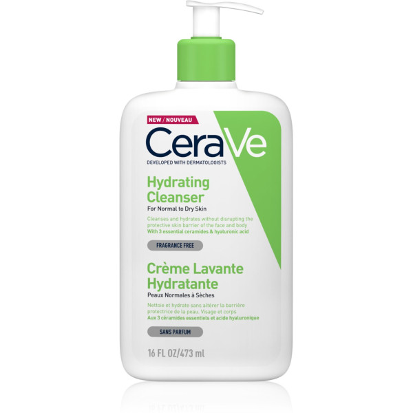 Cerave Hydrating Cleanser mitrinošs sejas un ķermeņa mazgāšanas līdzeklis, 473 ml