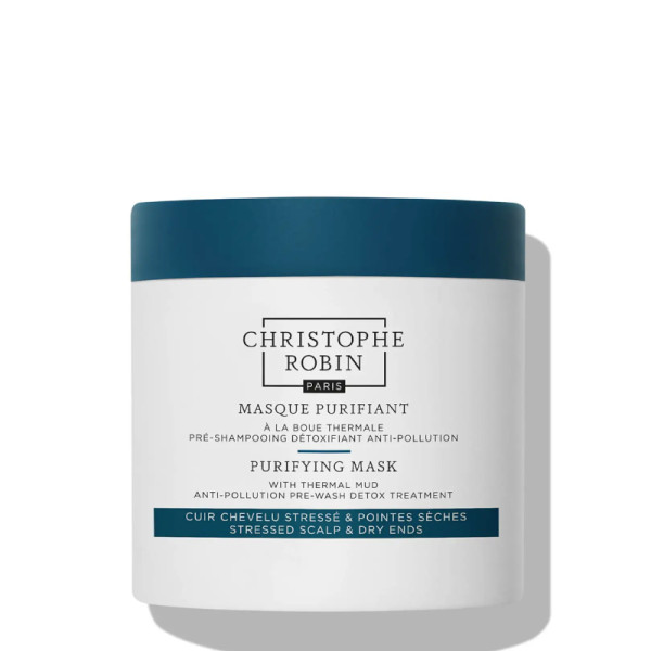 Christophe Robin PURIFYING Mask with Thermal Mud attīroša matu maska ar termālajiem dubļiem, 250 ml