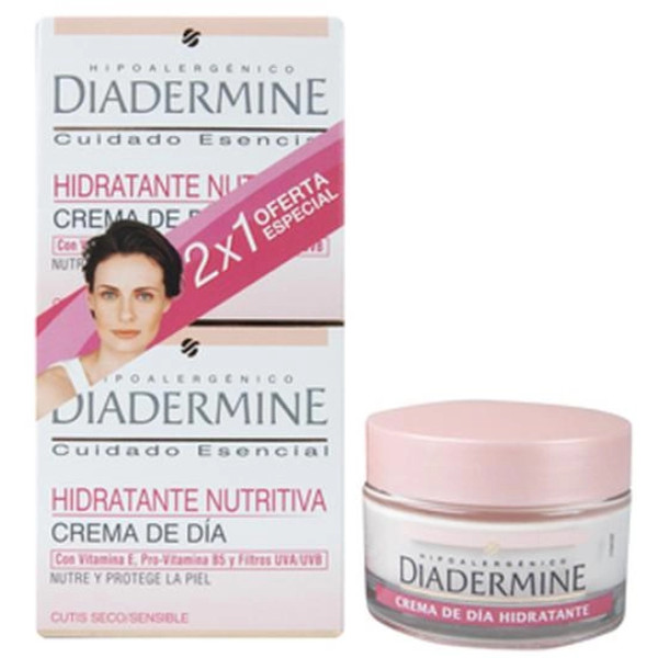 Diadermine Nourishing Mitrinošs ikdienas mitrinošs krēms, 2 x 50 ml