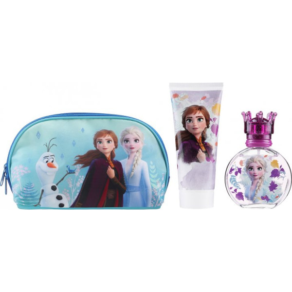 Disney Frozen II bērnu kosmētikas komplekts (EDT tualetes ūdens, 50 ml + dušas želeja, 100 ml + kosmētika)