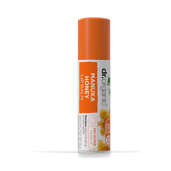 Dr. Organic Manuka Honey Lip Balm SPF 15 lūpu balzams, 7 ml