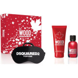 Dsquared2 Red Wood komplekts sievietēm (EDT, 50 ml + dušas želeja, 100 ml + miega maska)