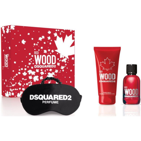 Dsquared2 Red Wood komplekts sievietēm (EDT, 50 ml + dušas želeja, 100 ml + miega maska)