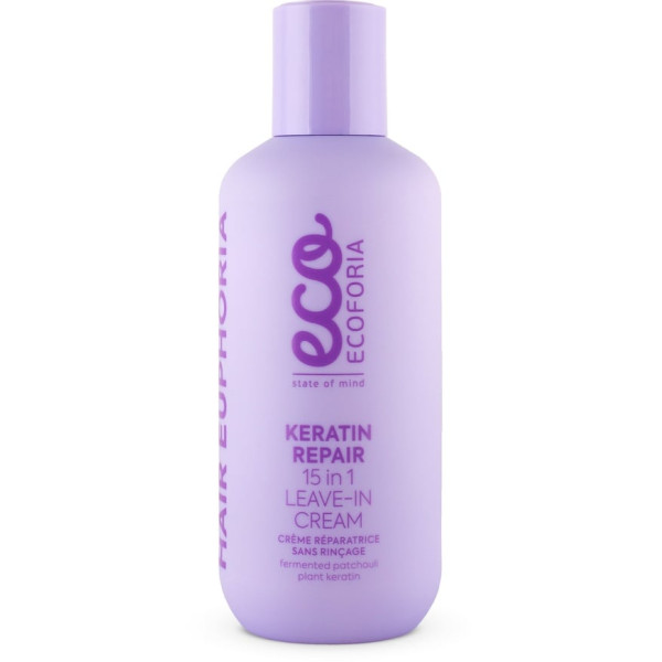 Ecoforia Keratin Repair Cream 15 In 1 Nenomazgājams matu krēms ar keratīnu, 200 ml