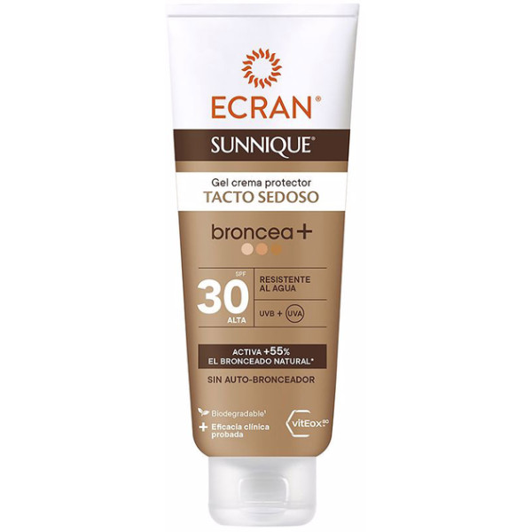 Ecran Sunnique Broncea Gel-Crema SPF 30 aizsargājošs gēls sauļošanās līdzeklis, 250 ml