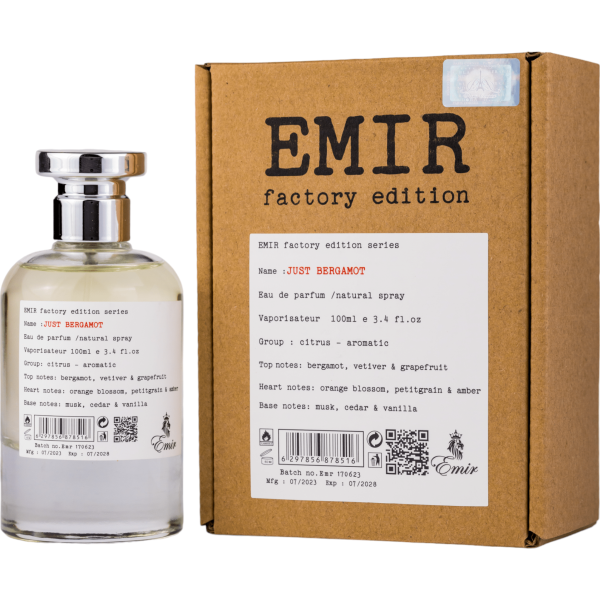 Emir Just Bergamot Factory Edition EDP parfimērijas ūdens unisex, 100 ml