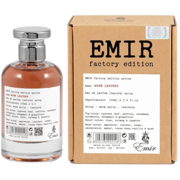 Emir Warm Leather Factory Edition EDP parfimērijas ūdens unisex, 100 ml