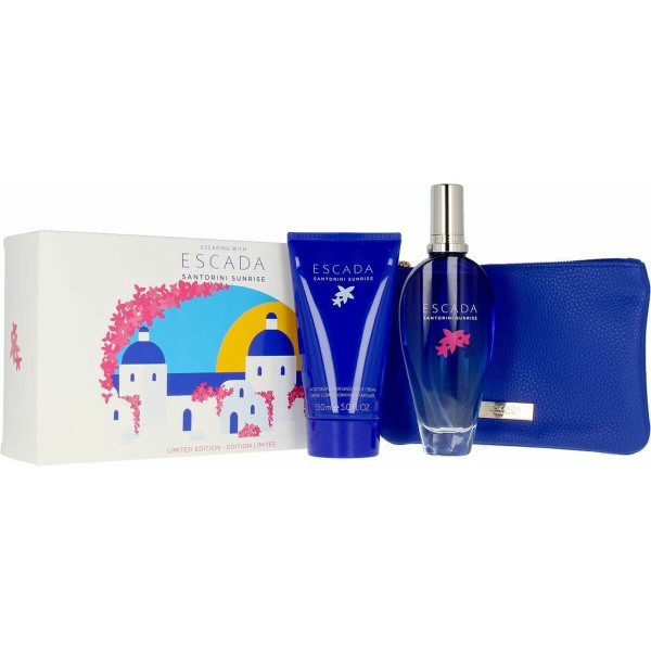 Escada Santorini Sunrise Gift Set dāvanu komplekts (EDT, 100 ml + ķermeņa krēms, 150 ml + kosmētika)