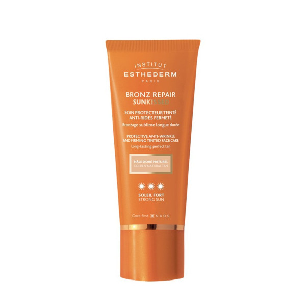 Esthederm Bronz Repair Sunkissed Tinted Face Care sejas krēms ar krāsu, toni: Golden Natural Tan, 50 ml