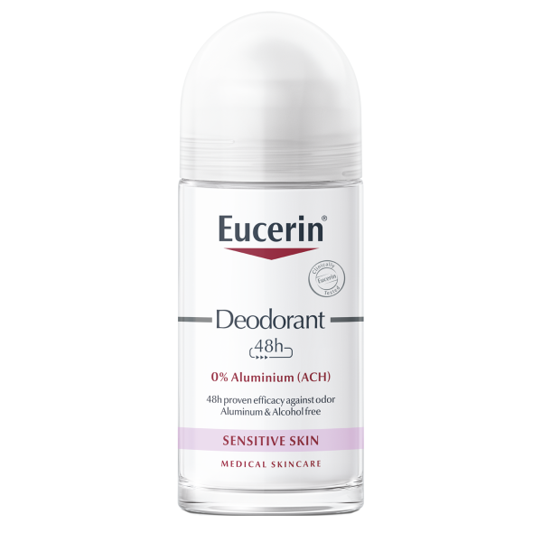 Eucerin Deodorant Roll On 0% Aluminium Sensitive Skin Roll-on dezodorants jutīgai ādai, 50 ml