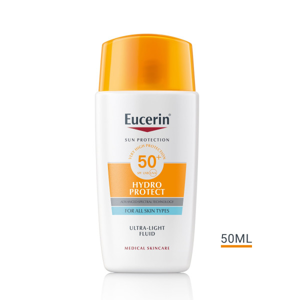 Eucerin Hydro Protect īpaši viegls sejas fluīds no saules SPF 50+, 50 ml