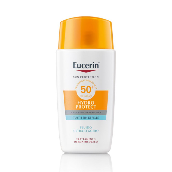 Eucerin Sun Hydro Protect Face Sun Care Ultra Light Fluid SPF 50+ ūdensizturīgs sejas šķidrums no saules, 50 ml