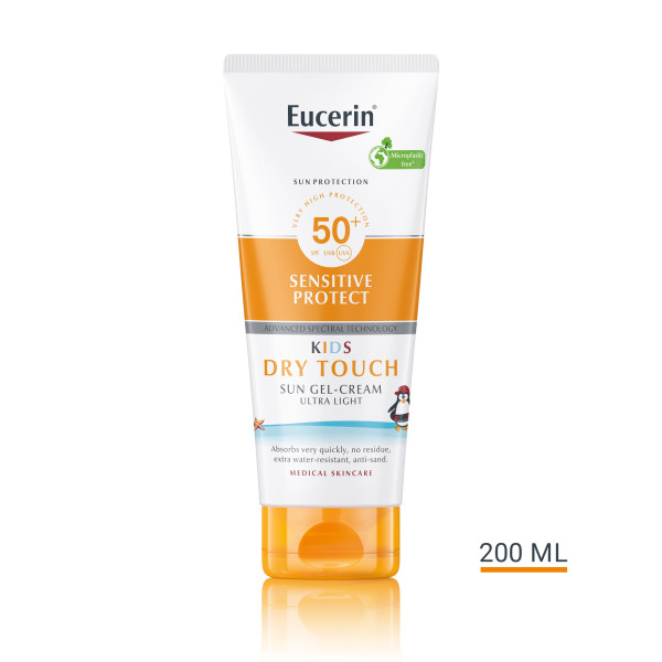 Eucerin Sun Sensitive Protect SPF50+ gēls-krēms no saules bērniem, 200 ml